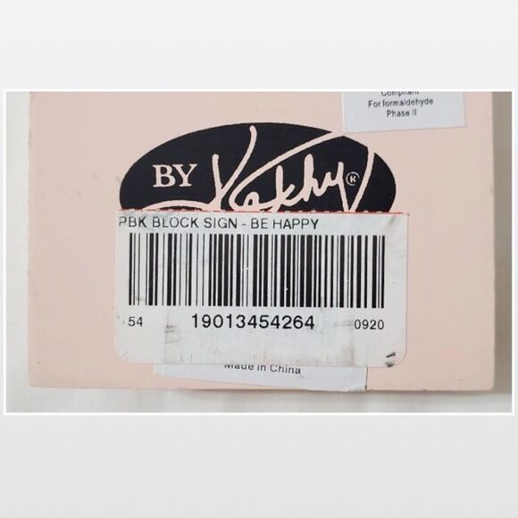 New White Floral Motivational BE HAPPY Wood Box Sign Décor - Picture 8 of 10